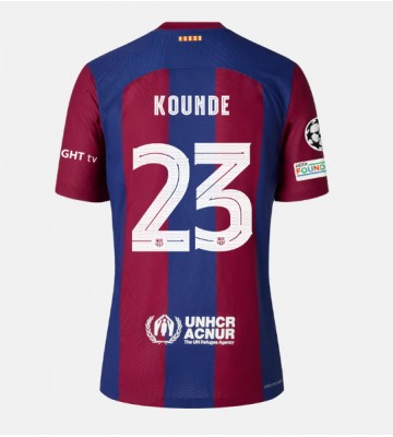 Barcelona Jules Kounde #23 Primera Equipación 2023-24 Manga Corta